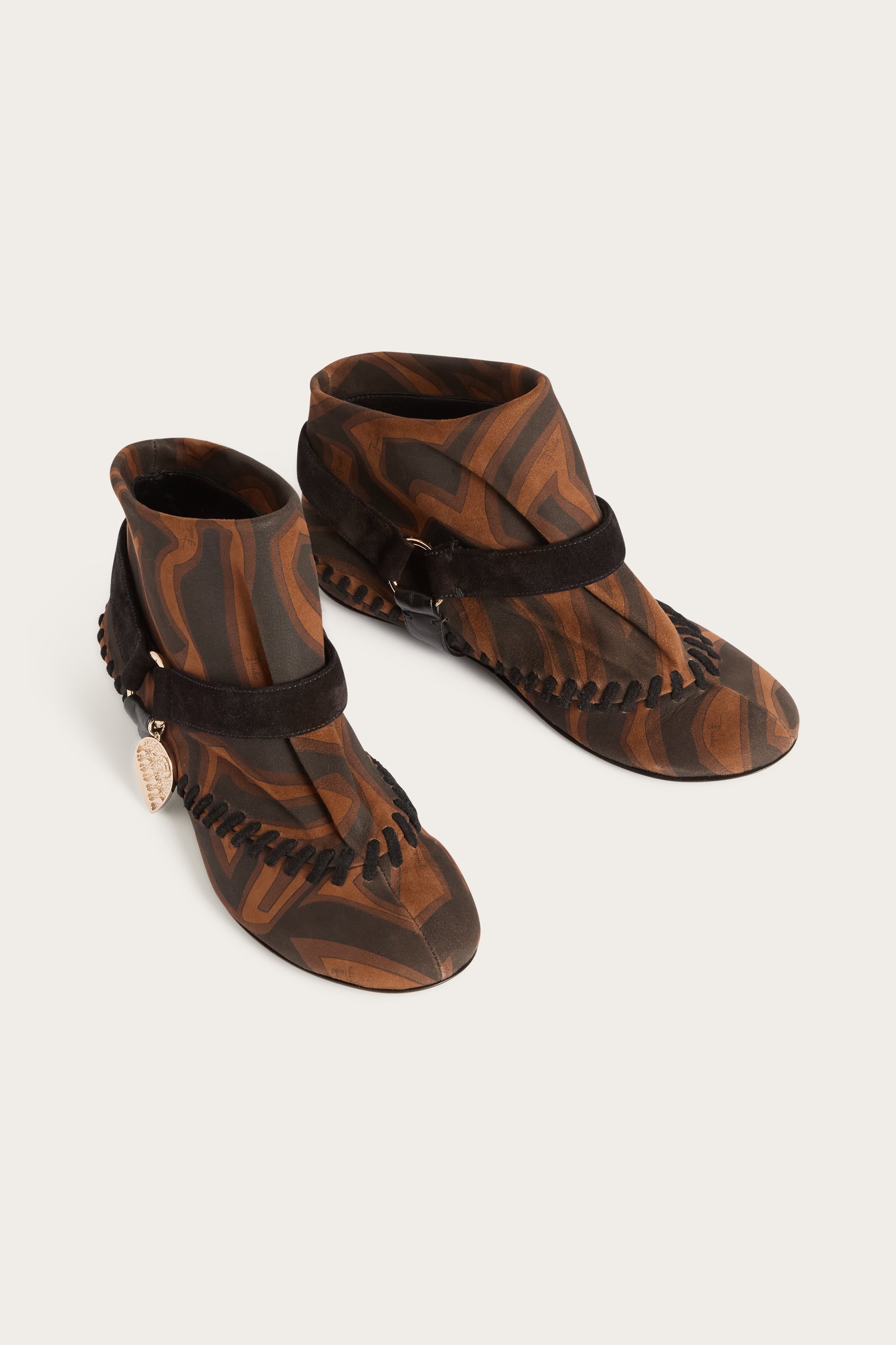 Emilio Pucci Labirinto bottines noir or 38