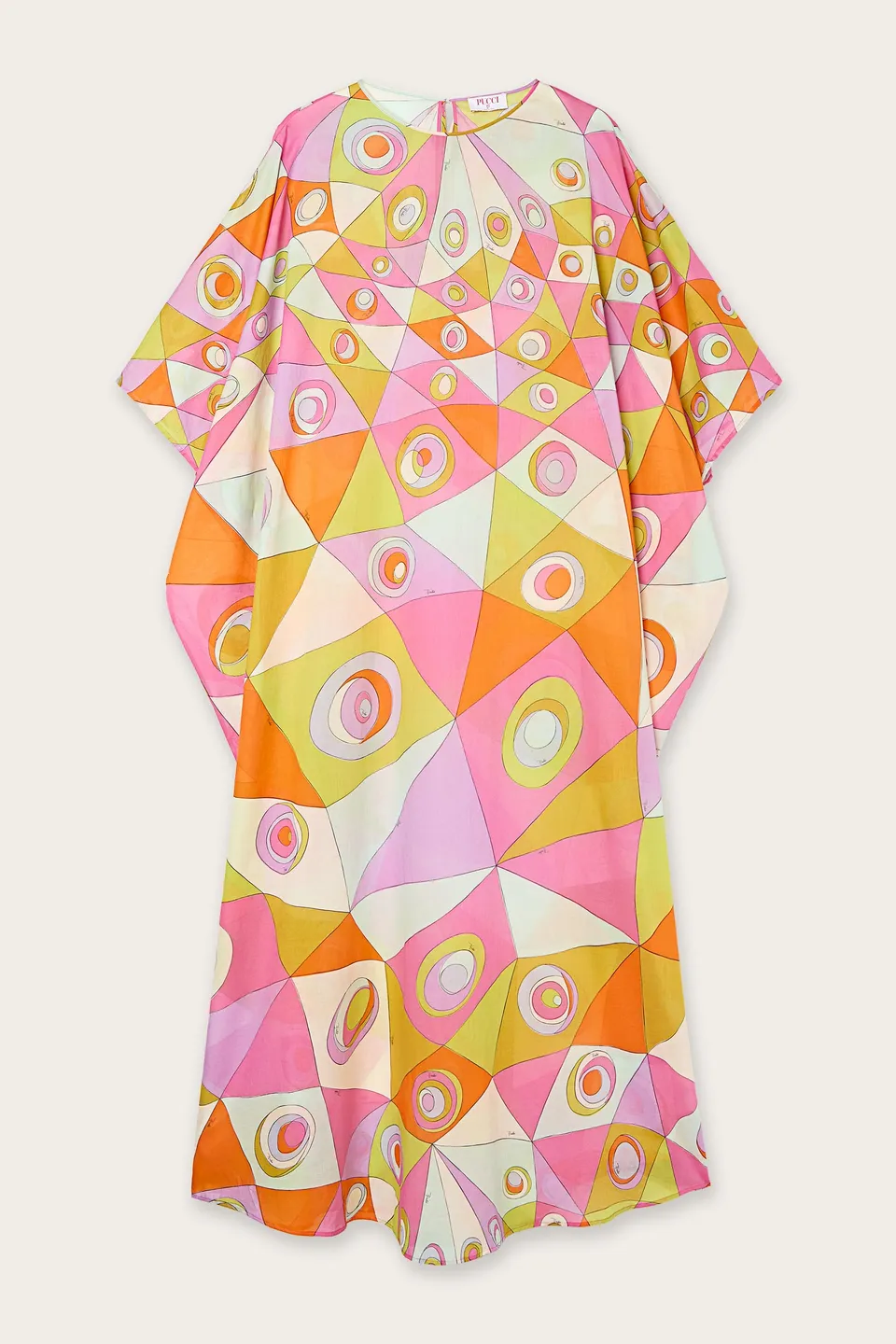 Emilio Pucci Occhi Caftan Coton Multicolore OS