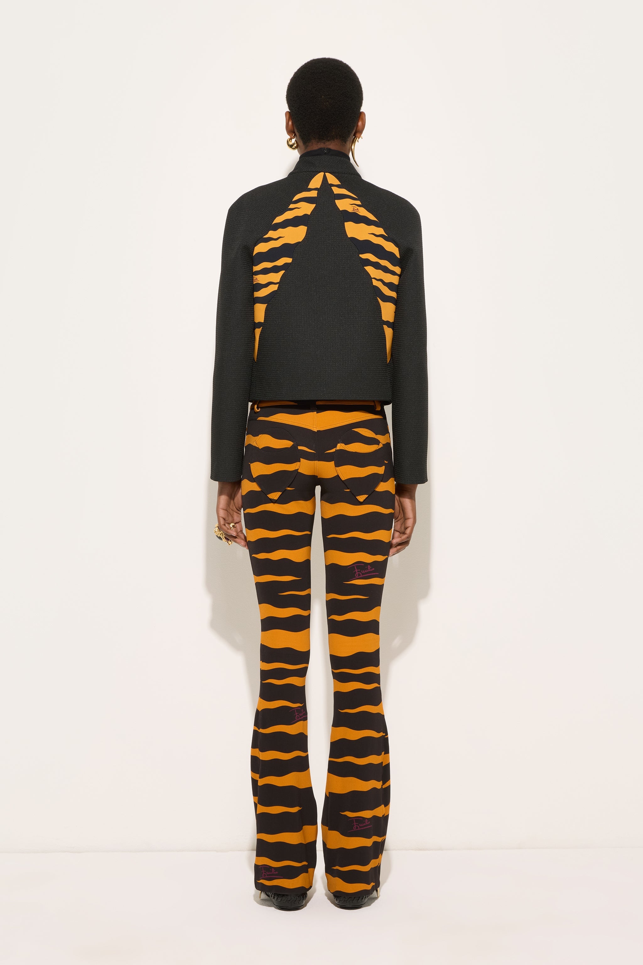 Emilio Pucci veste noire polyester détails imprimés 38