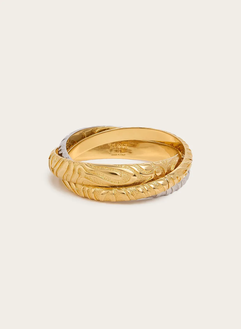 Emilio Pucci Marmo set 3 bracelets gold laiton OS