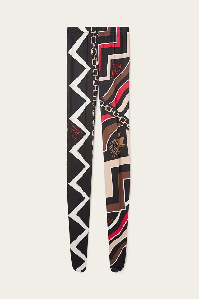Emilio Pucci collant Istrice rouge or 50 den S M L