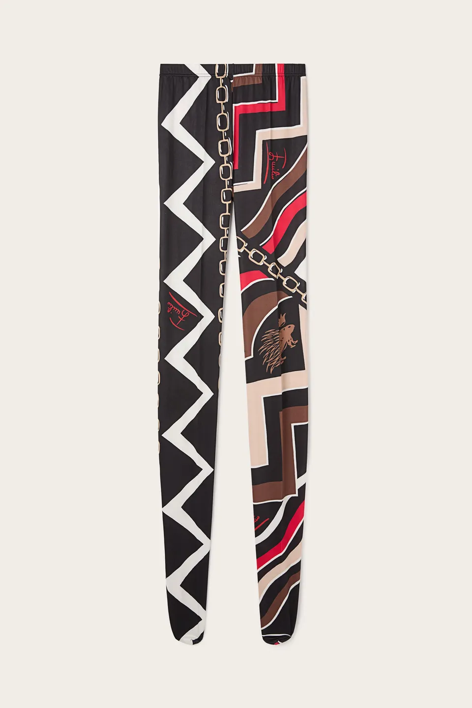 Emilio Pucci collant Istrice rouge or 50 den S M L