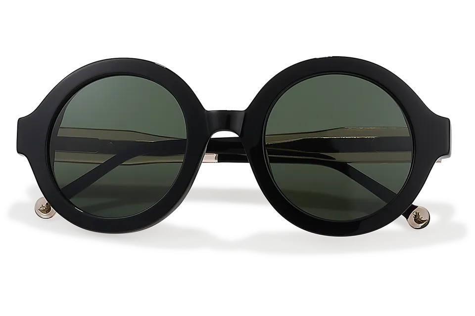 Clémence & Margaux La Miss Athènes lunettes de soleil Noir & Doré polarisé
