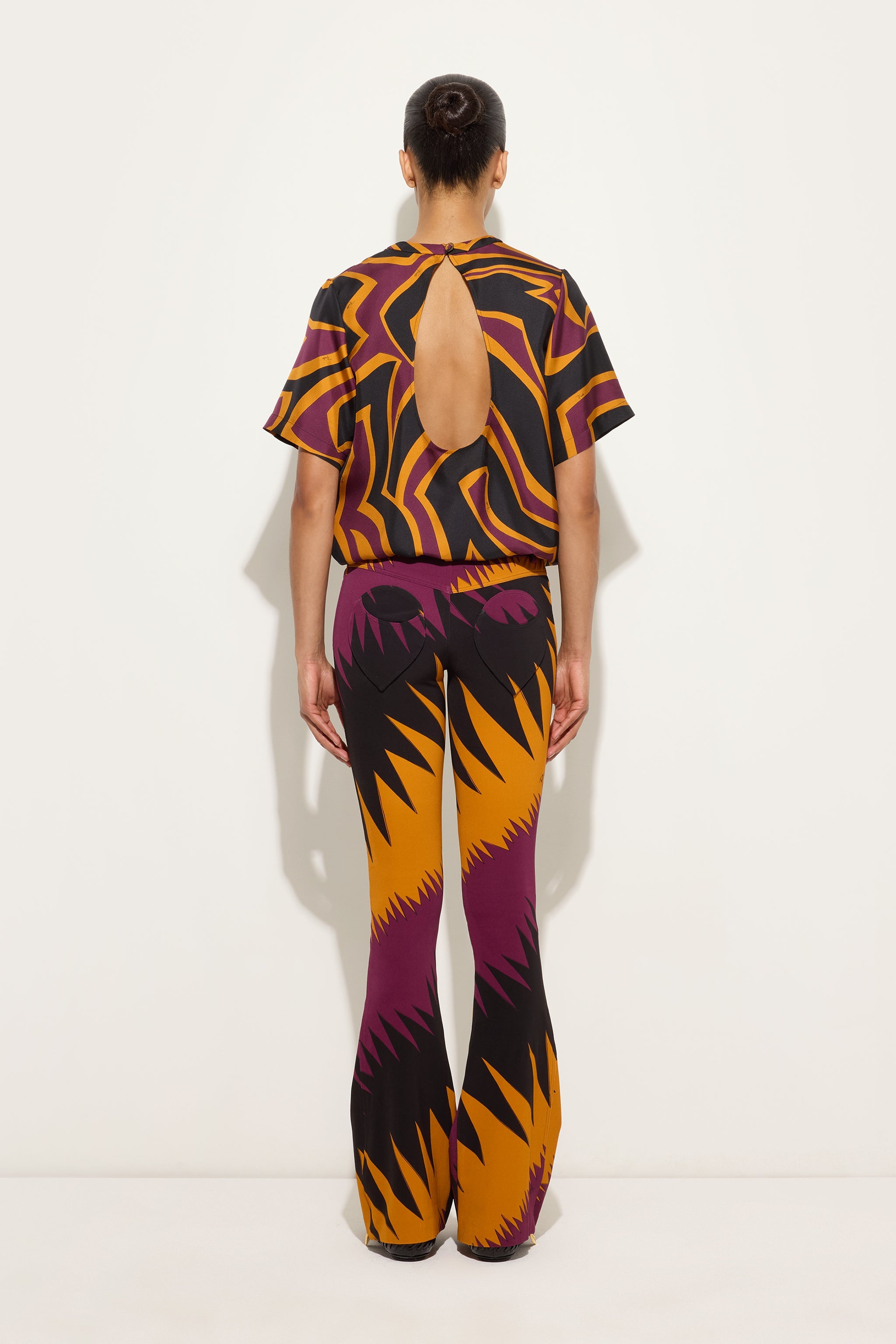 Emilio Pucci Labirinto top soie bordeaux 38
