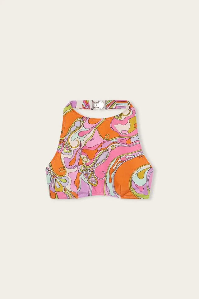 Emilio Pucci Bikini Orchidee haut multicolore XS