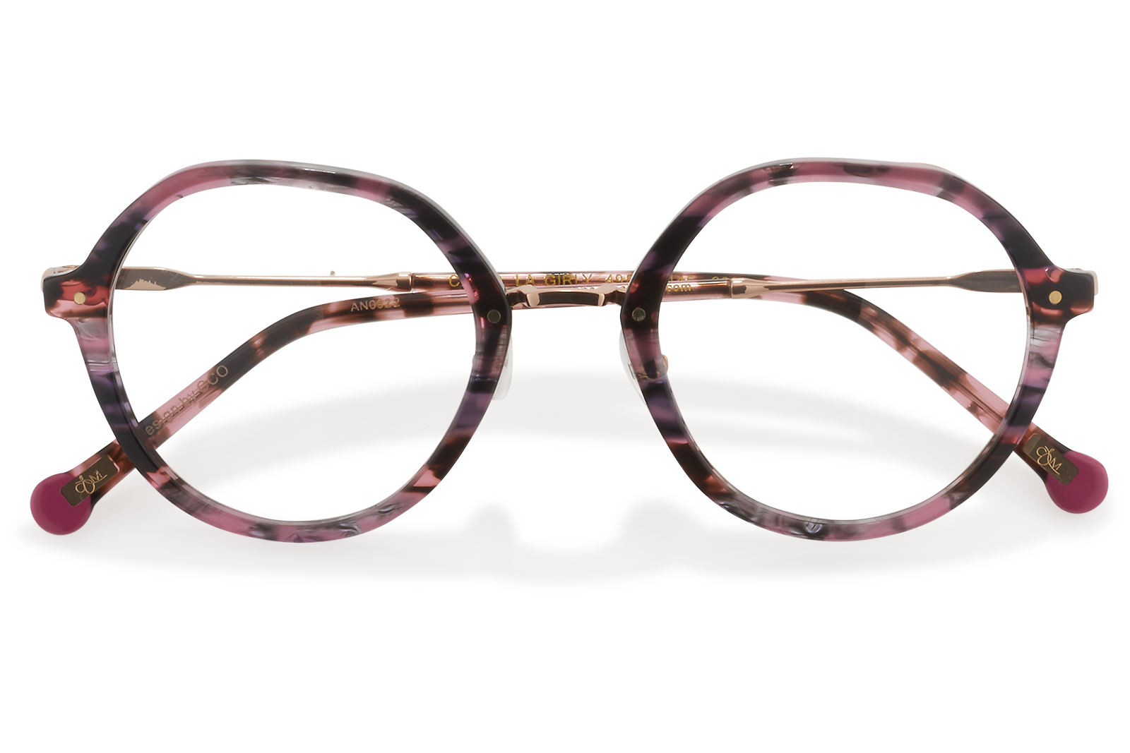 Clémence & Margaux La Girly lunettes de vue moucheté rose
