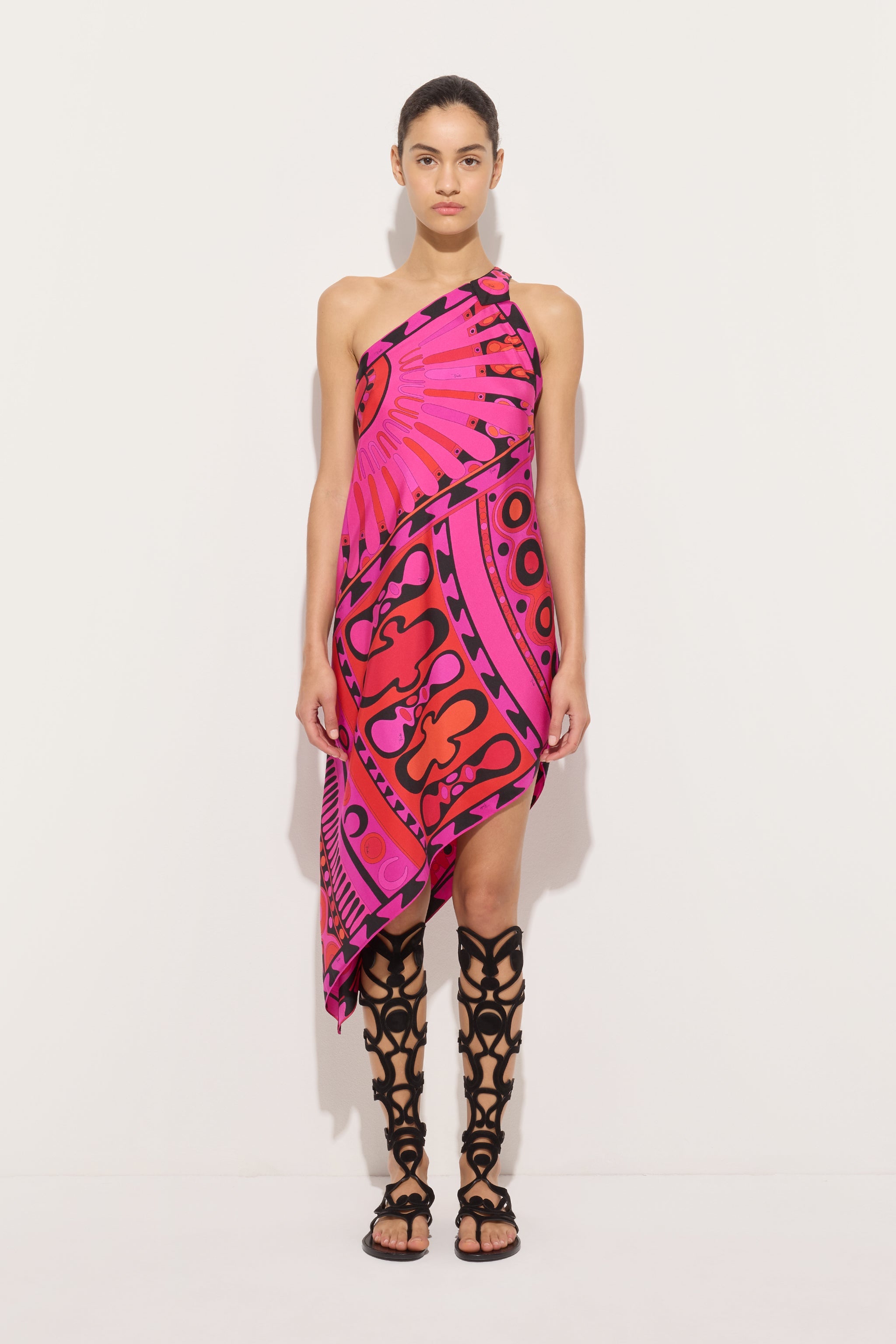 Emilio Pucci Dresses robe soie Soleil fuchsia soie