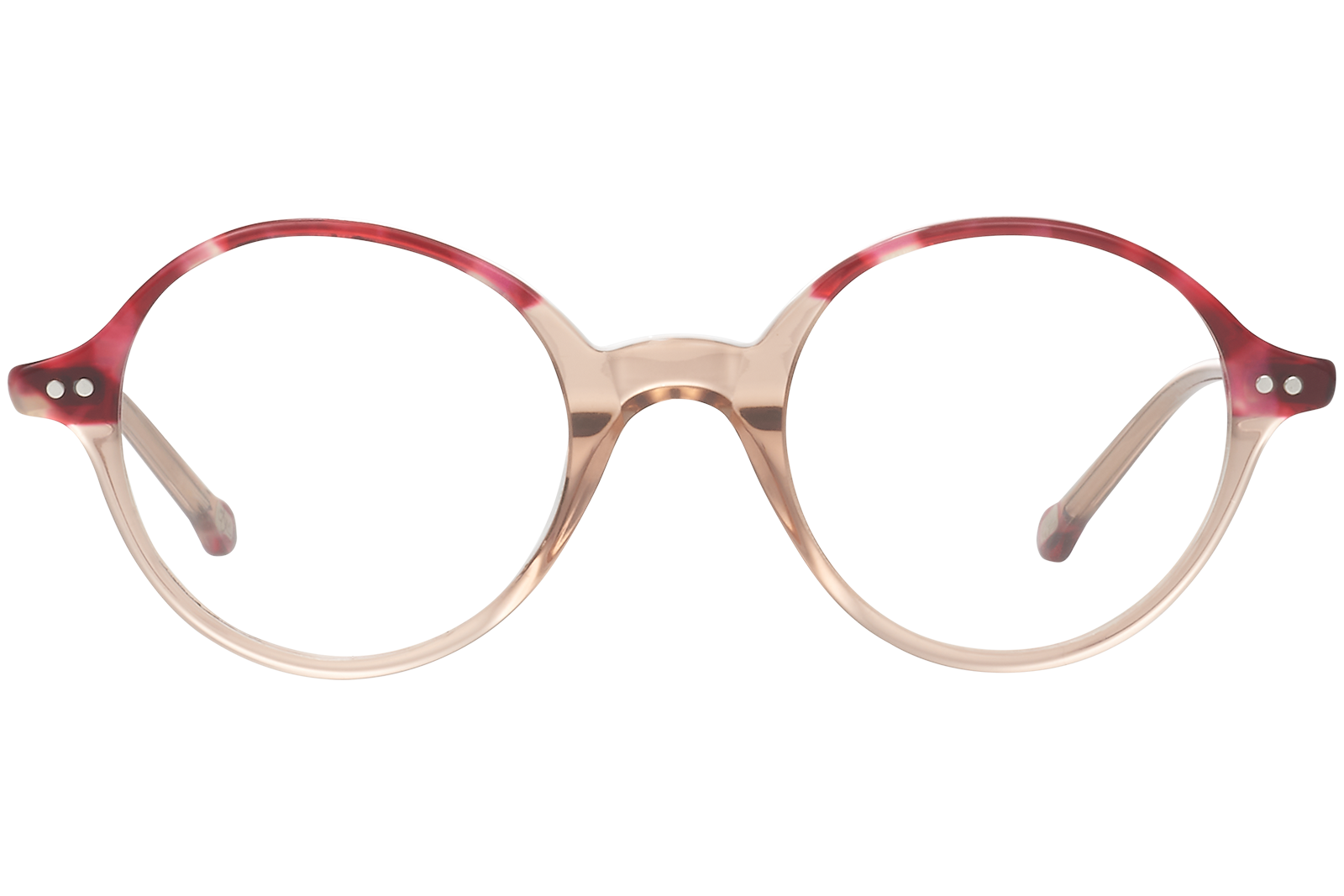 Clémence & Margaux L'Irrésistible lunettes de vue ronde Rose & Rouge