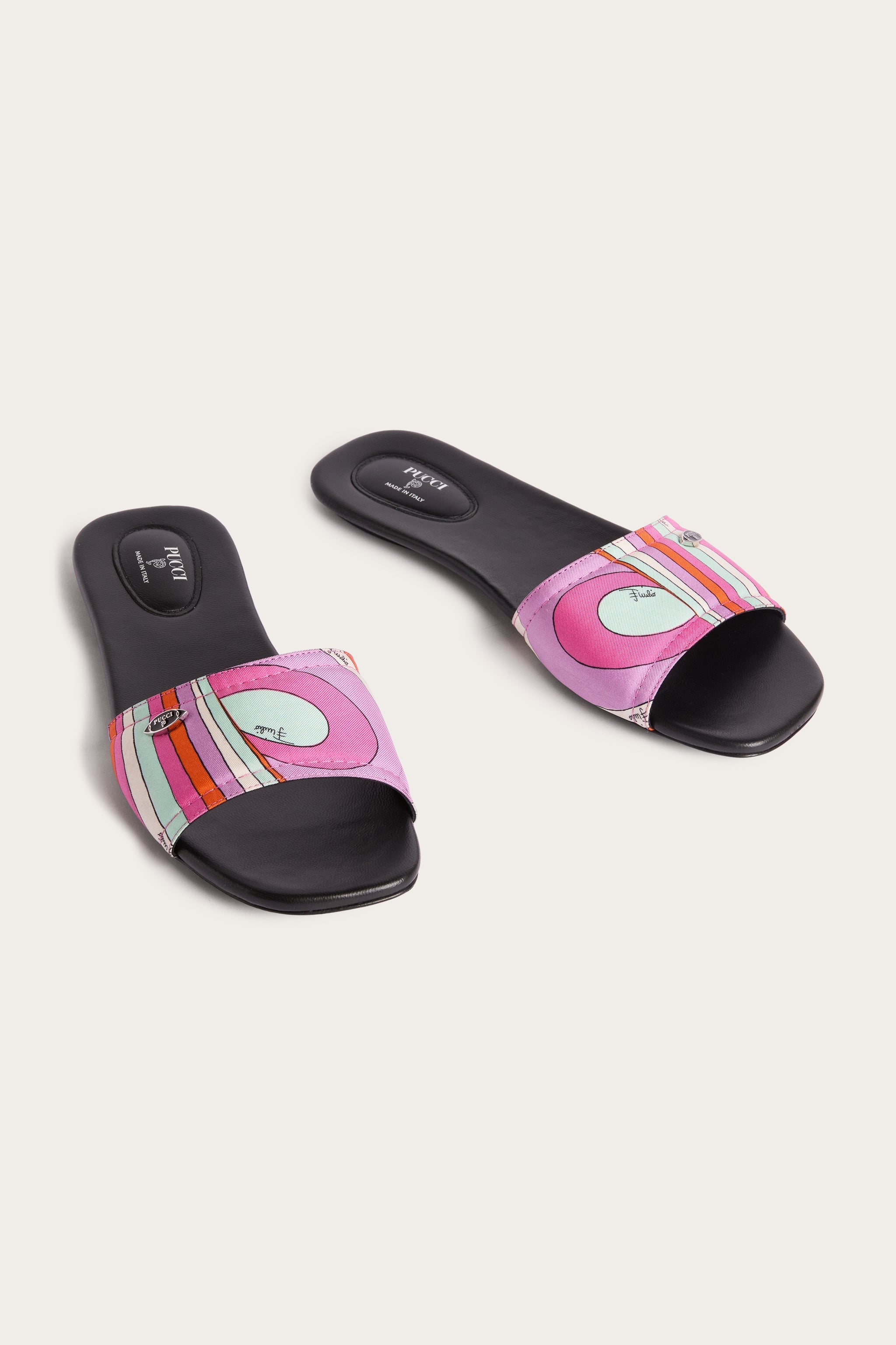 Emilio Pucci Slip-on Seta Stampa Iride chaussures multicolor soie
