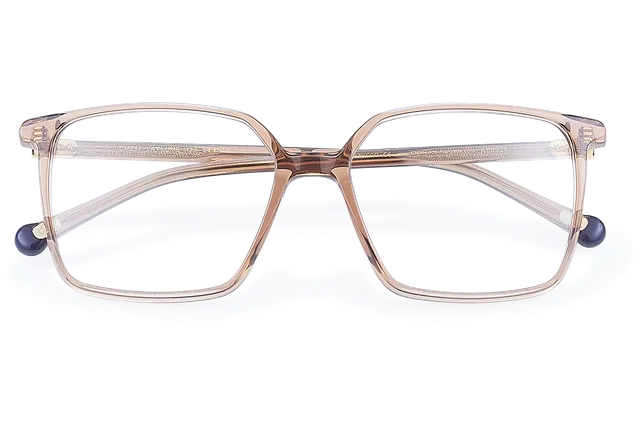 Clémence & Margaux La Plume lunettes de vue brun rose carrée