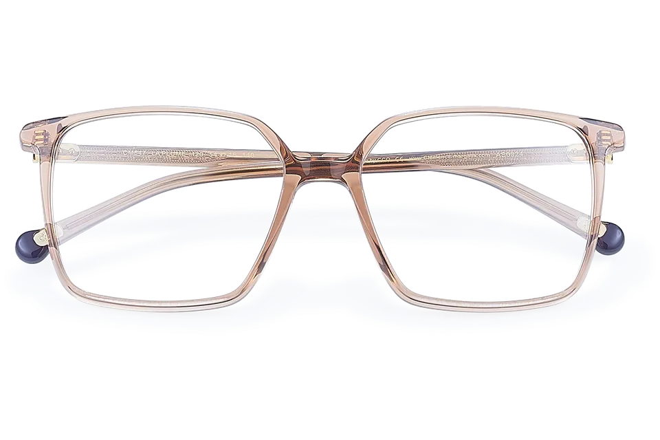 Clémence & Margaux La Plume lunettes de vue brun rose carrée