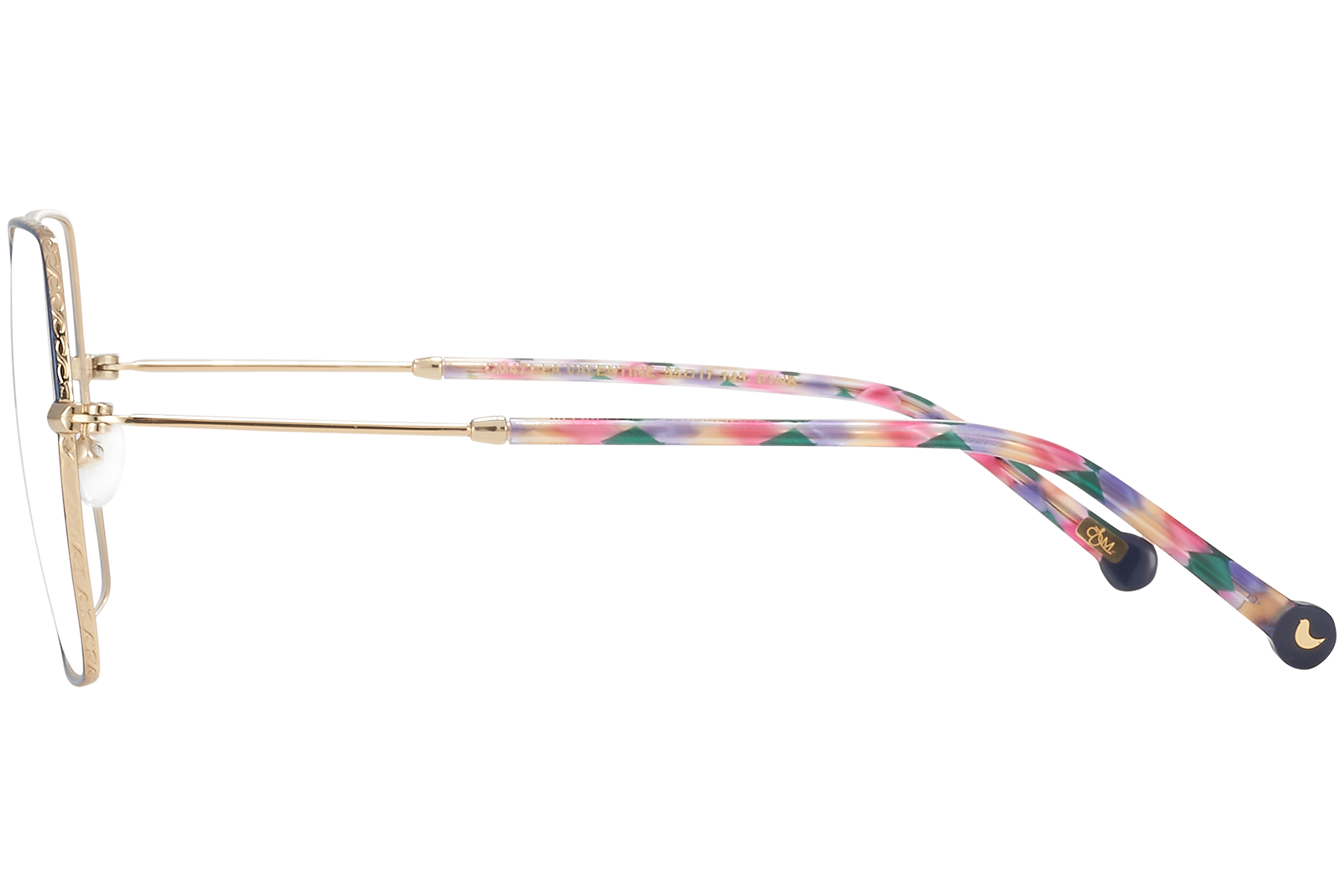 Clémence & Margaux La Valentine lunettes de vue Bleu marine hexagonale