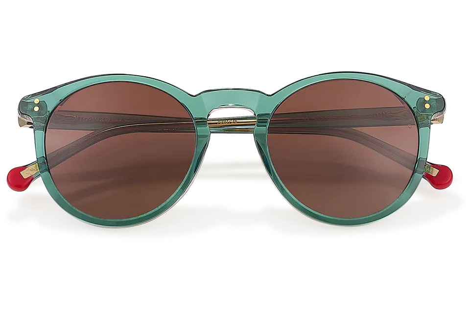 Clémence & Margaux Turquoise lunettes de soleil noir polarisé