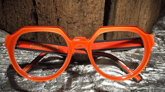 Xavier Derome Divine C281 lunettes de vue orange acétate