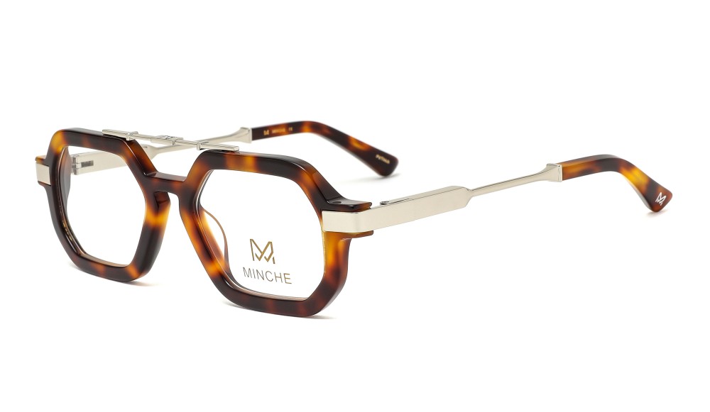 Minche Shun033 lunettes de vue carré métal homme