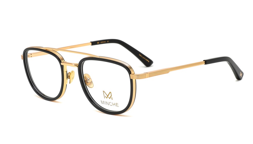 Minche Shun008 lunettes de vue métal rectangulaire