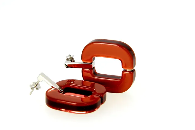 Xavier Derome BO 01 C257 boucles d'oreilles acétate