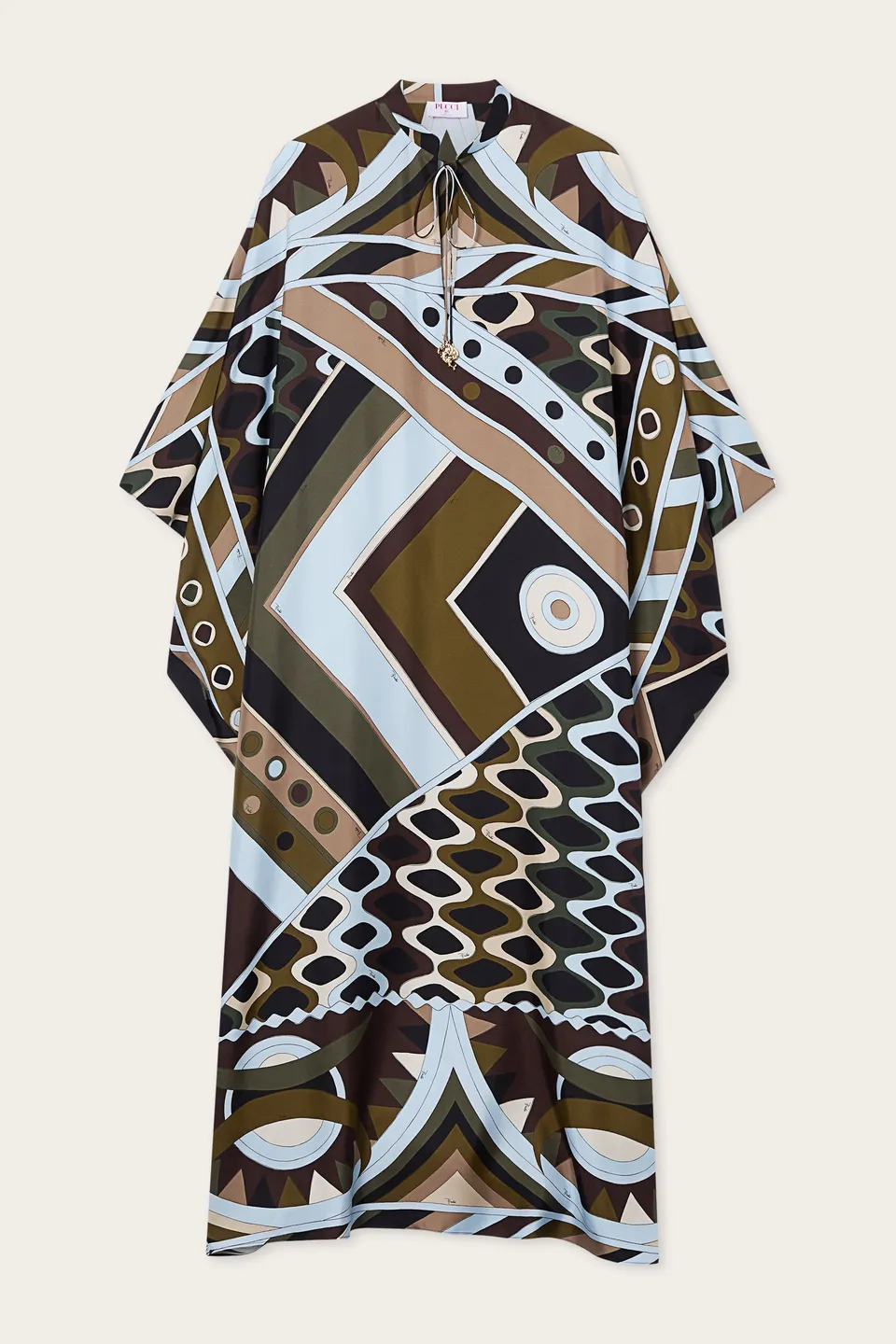 Emilio Pucci Kaftans Caftano Vivara caftan kaki bleu 100% soie