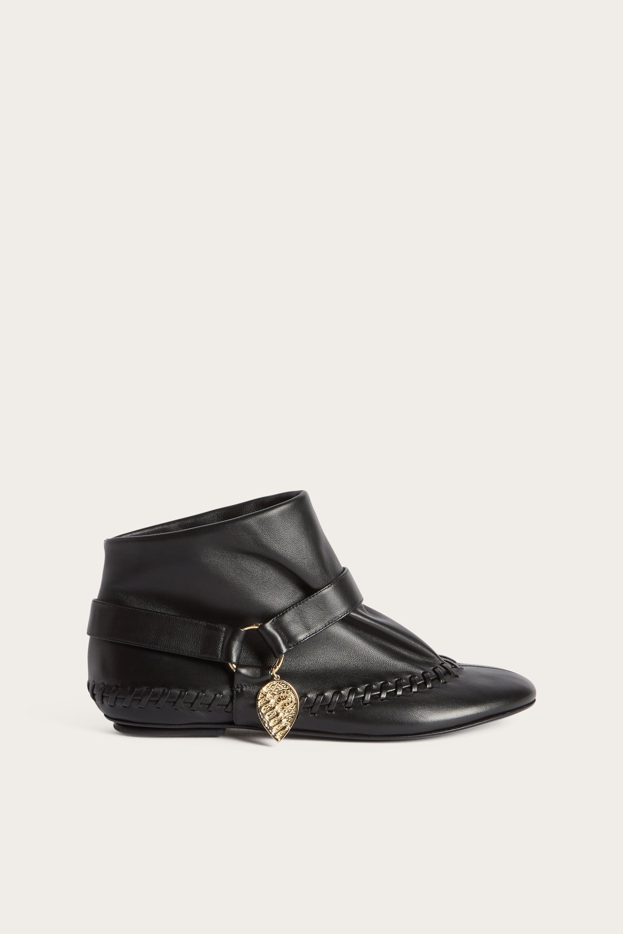 Emilio Pucci Shoes bottillons cuir noir à revers