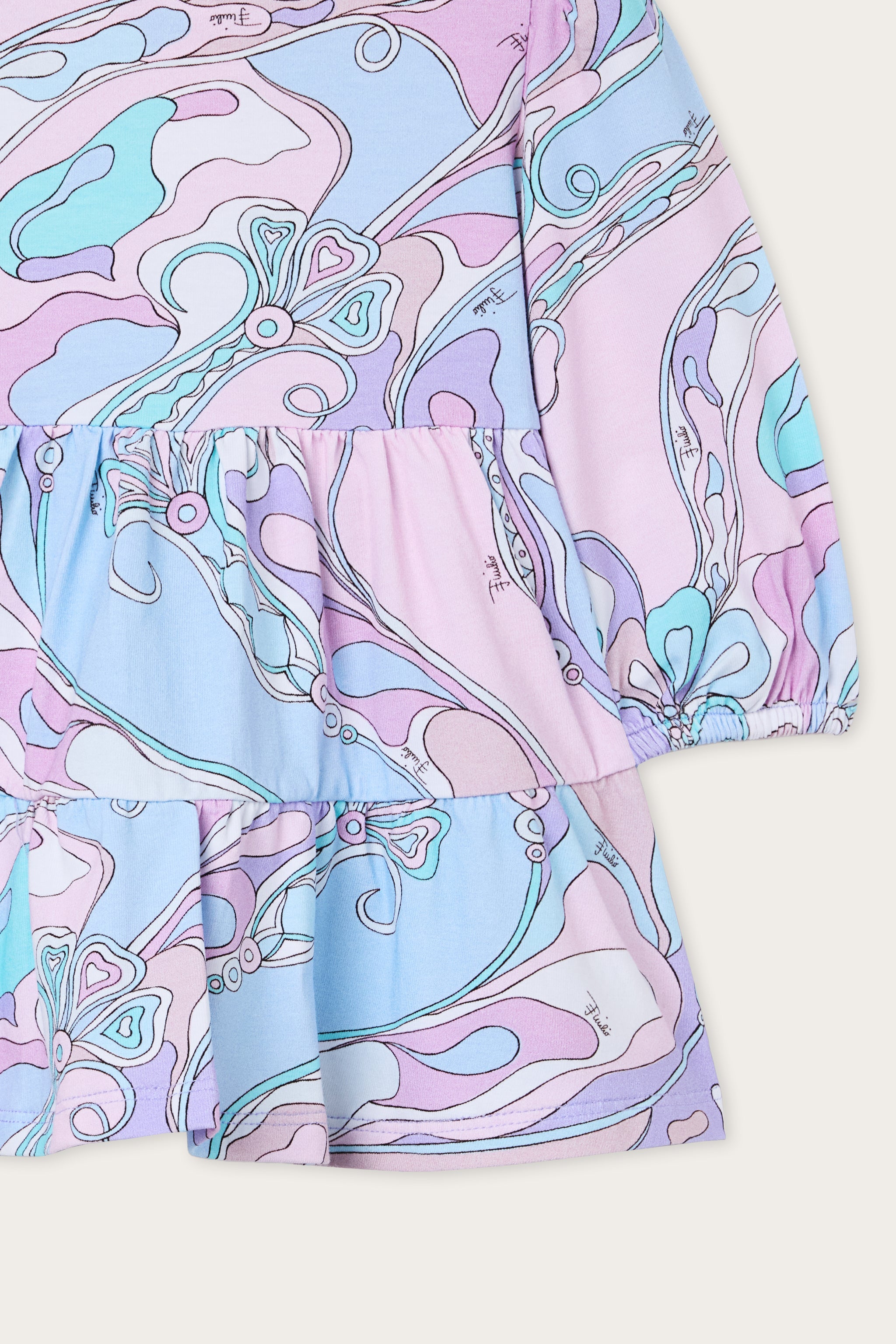 Emilio Pucci Dresses robe bébé coton Orchidee rose bleu clair