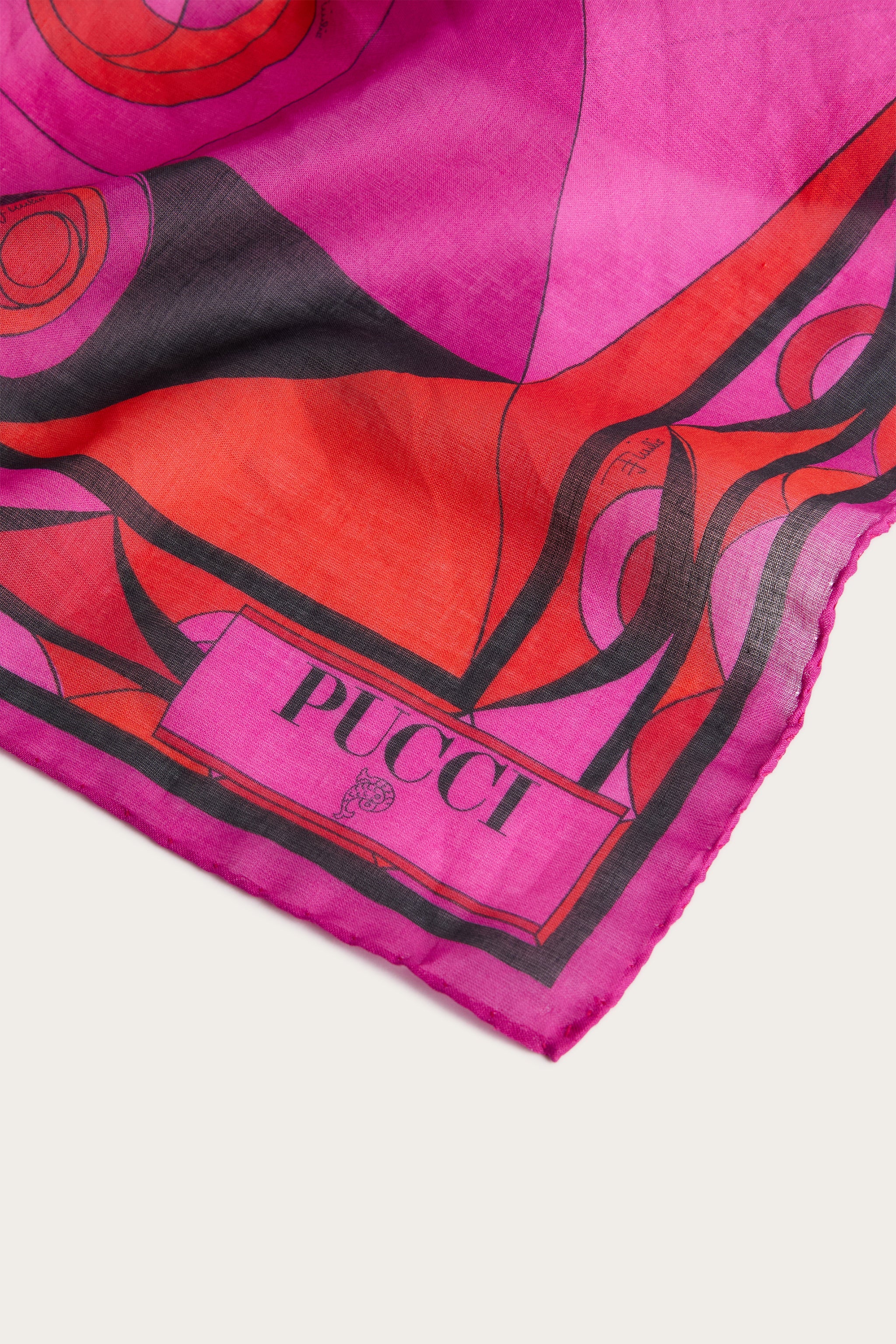 Emilio Pucci Sarong paréo coton fuchsia mix imprimés