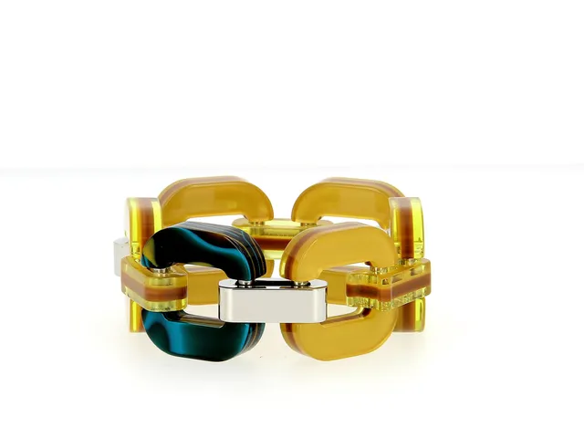 Xavier Derome Gourmette Small GO01 bracelet nacre multicolore