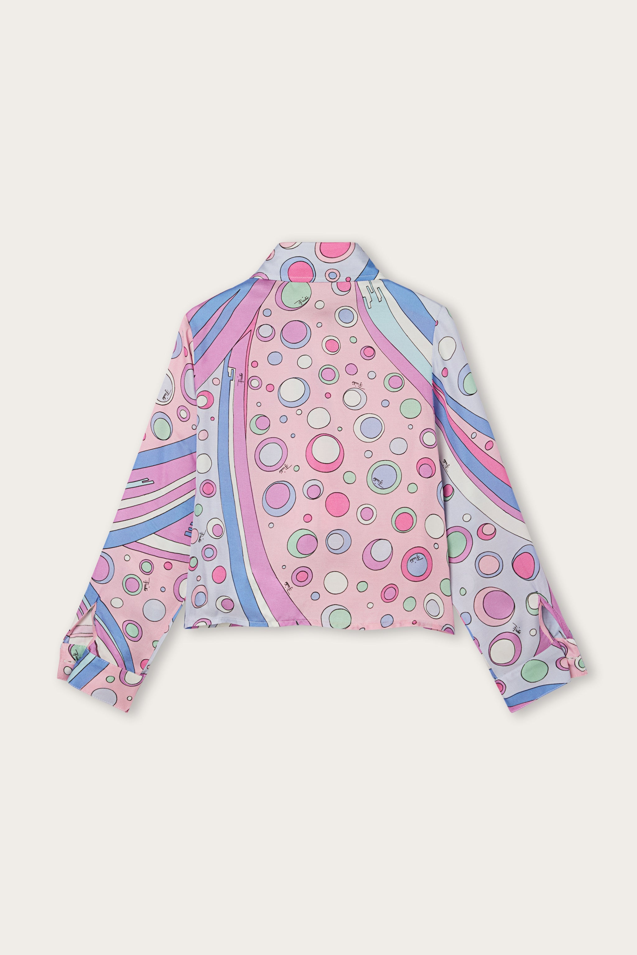 Emilio Pucci Chemise Fontane Fille Rose Bleu 4-14 Ans
