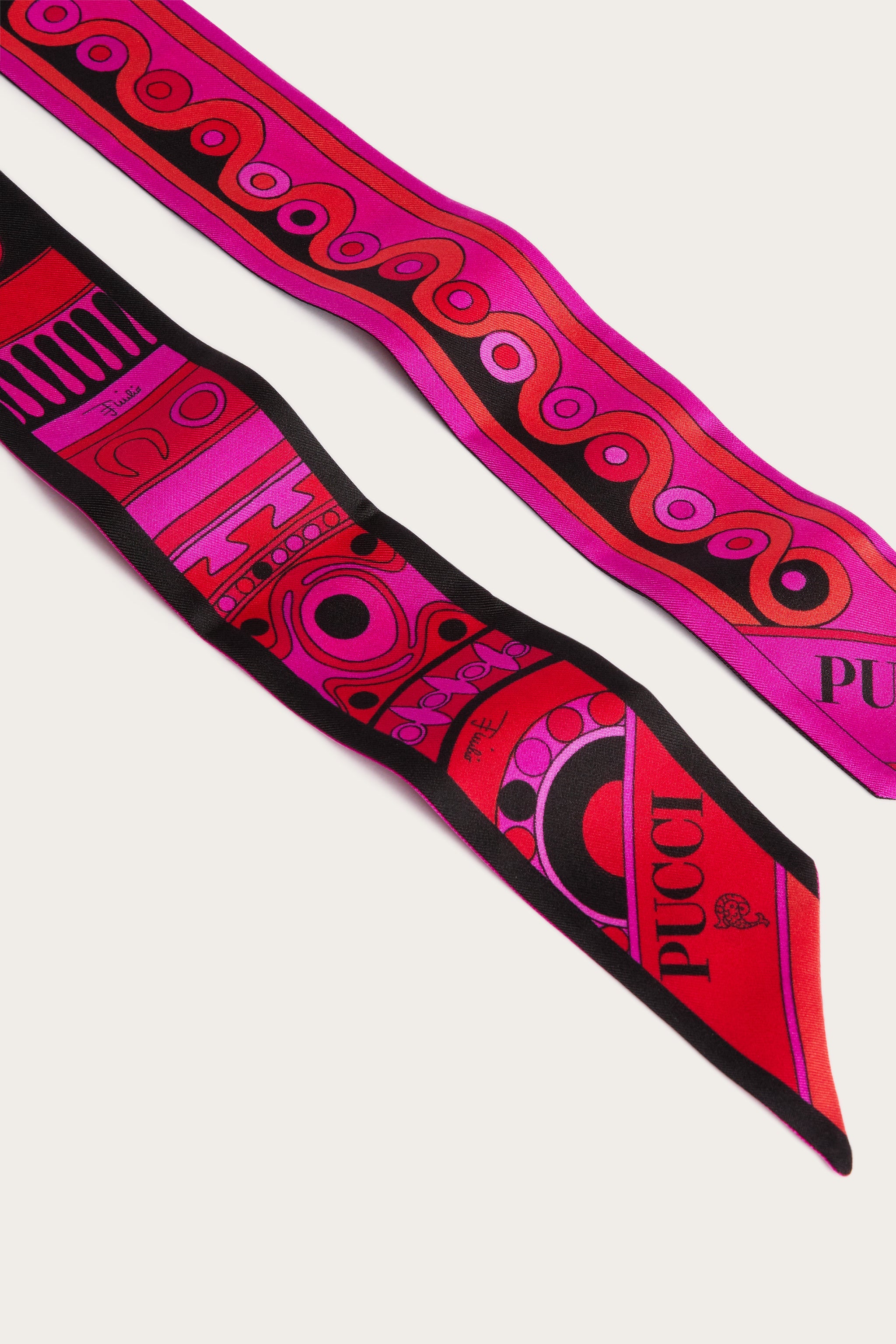Emilio Pucci Bandeau Soie Mix Fuchsia Noir 5x120