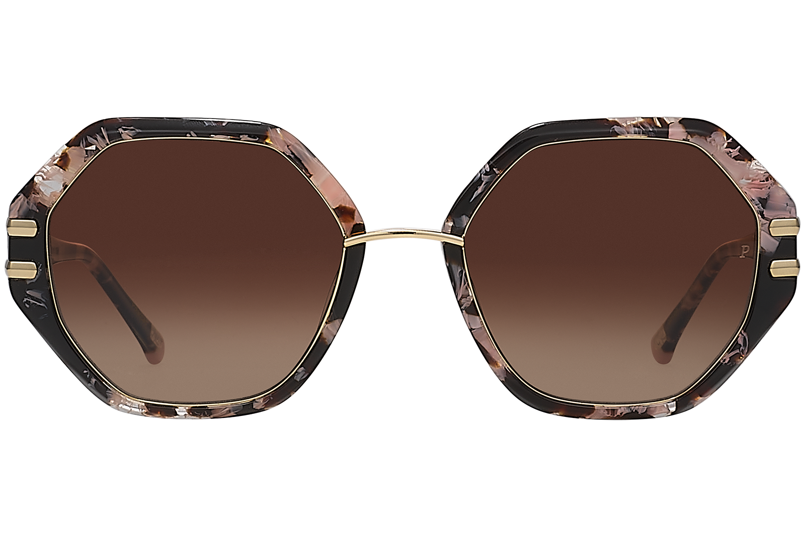 Clémence & Margaux La Marbella lunettes de soleil Marbré Rose Brun