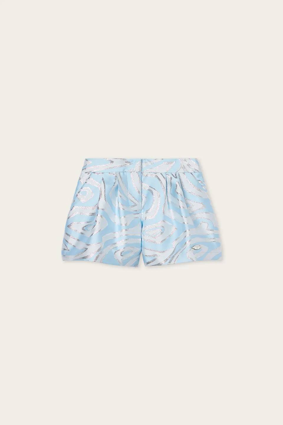 Emilio Pucci Pants Labirinto short lurex bleu