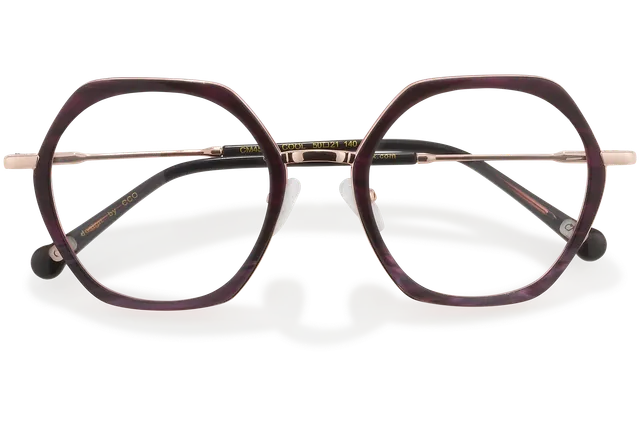 Clémence & Margaux La Cool lunettes de vue violet hexagonale