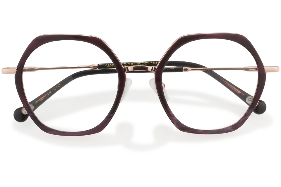 Clémence & Margaux La Cool lunettes de vue violet hexagonale