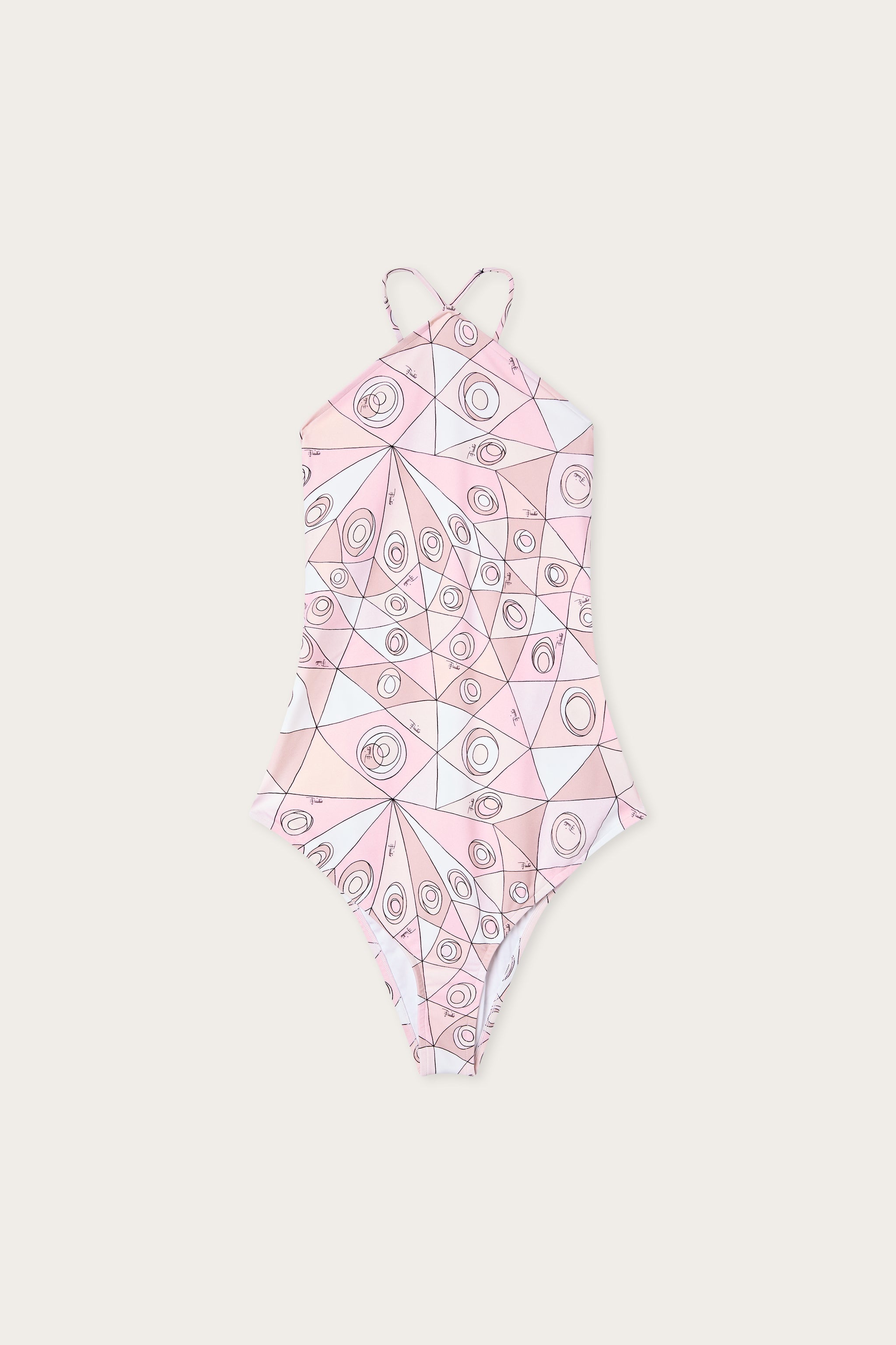Emilio Pucci maillot 1 pièce Occhi rose nude