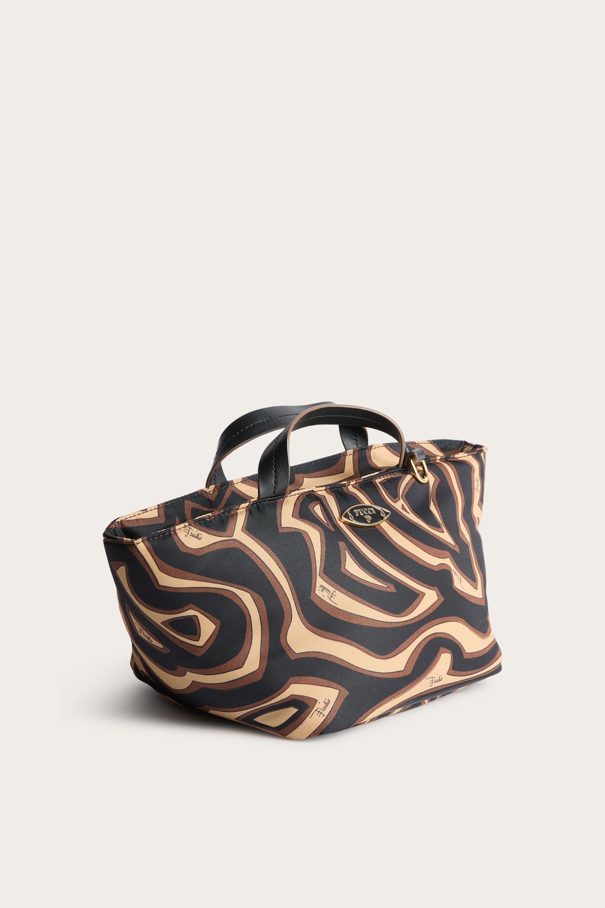 Emilio Pucci Borsa a Mano Yummy sac à main noir gold nylon