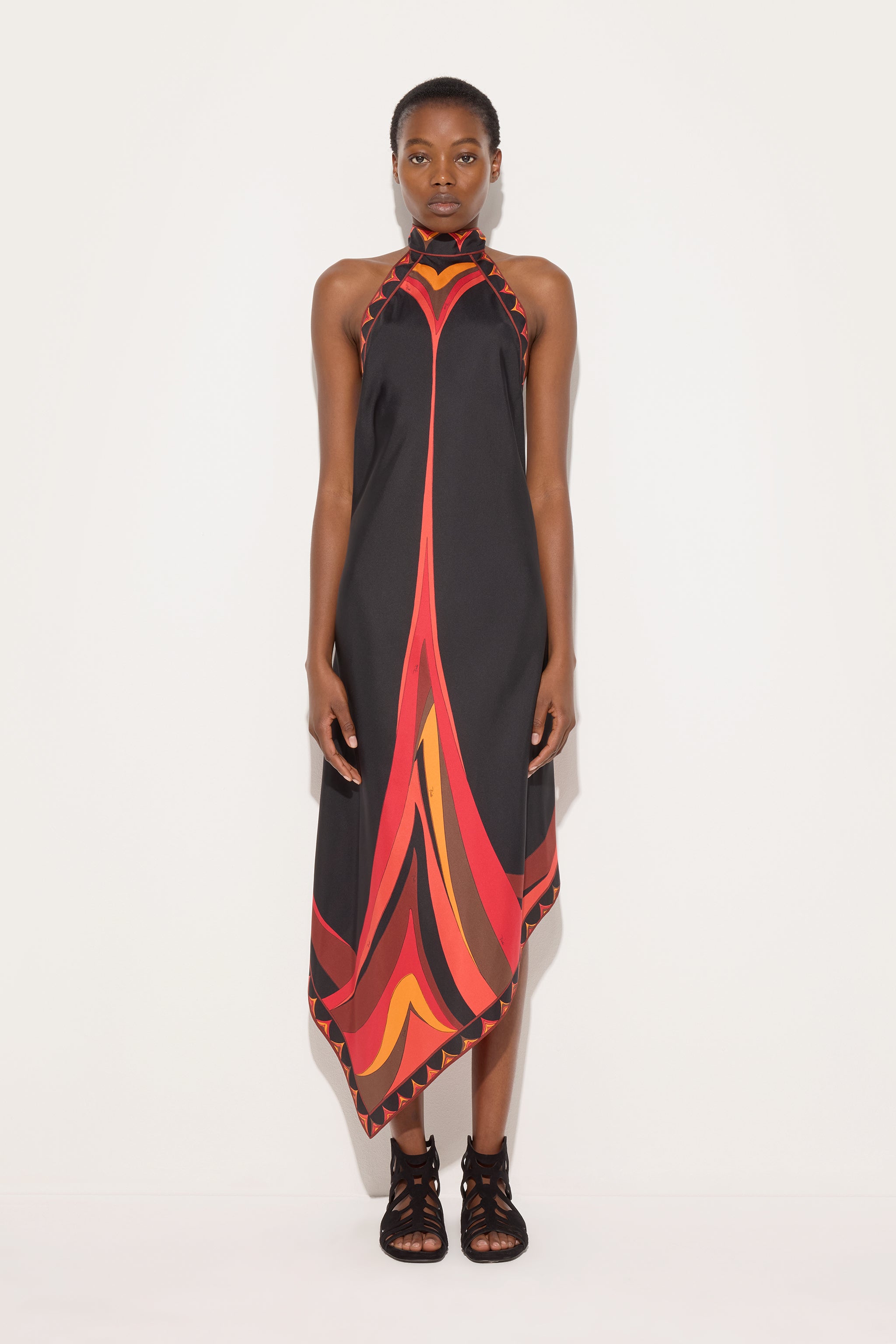 Emilio Pucci Fari 6HRH076H822073 robe soie orange