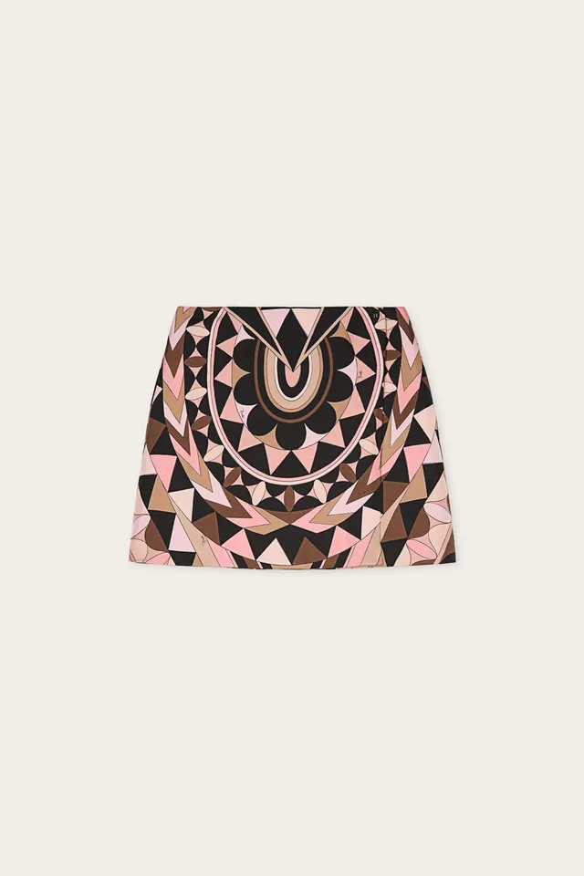 Emilio Pucci Skirts jupe soie nude 38 imprimé Manuba