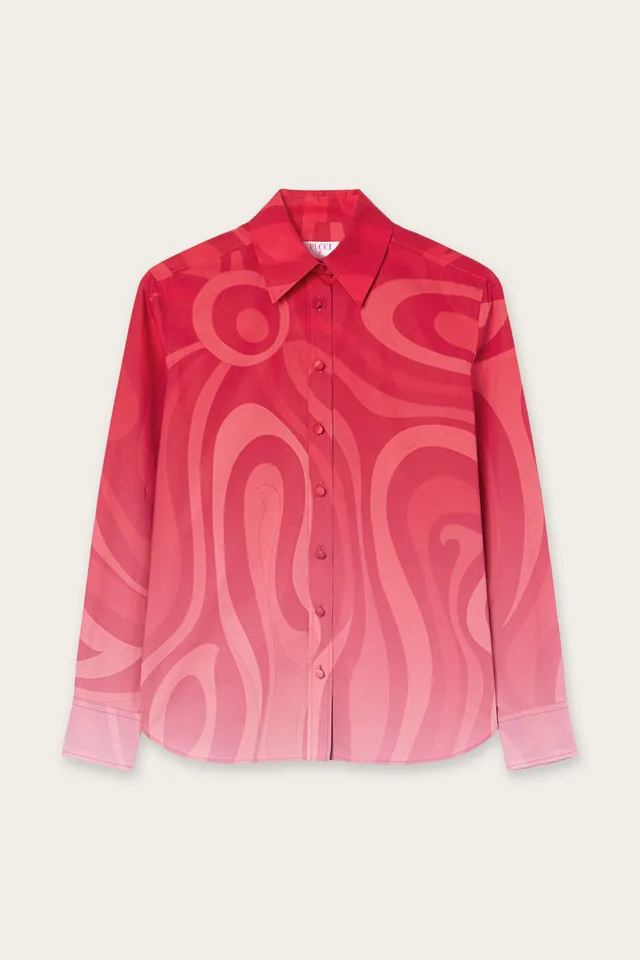 Emilio Pucci Chemise Marmo Degrade popeline ramie Marmo 38