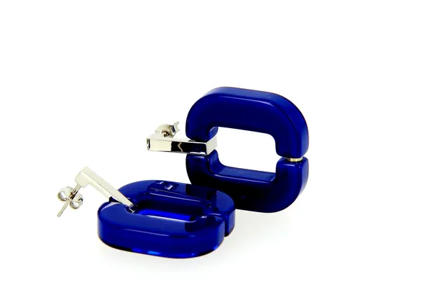 Xavier Derome BO 01 C102 boucles d'oreilles acétate