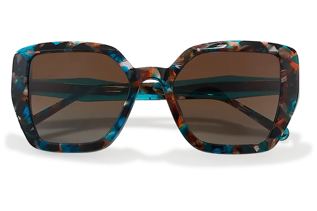 Clémence & Margaux La Milos lunettes de soleil Marbré Bleu & Orange