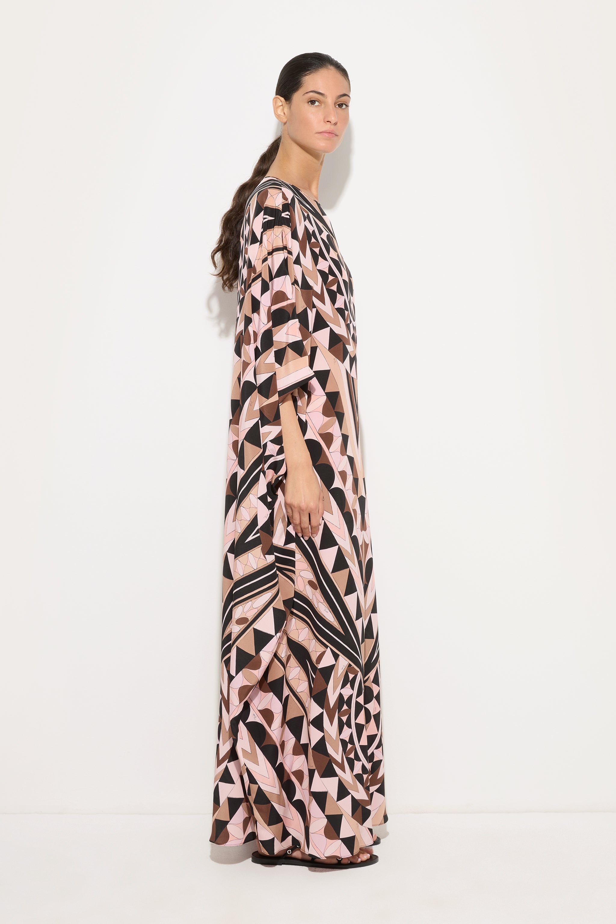 Emilio Pucci Manuba caftan soie nude ample