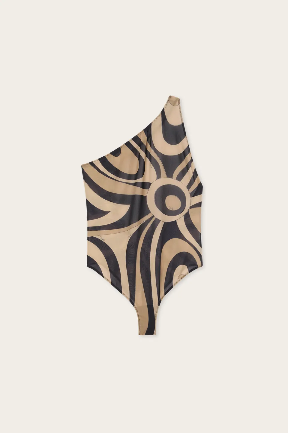 Emilio Pucci Marmo Body asymétrique beige noir S