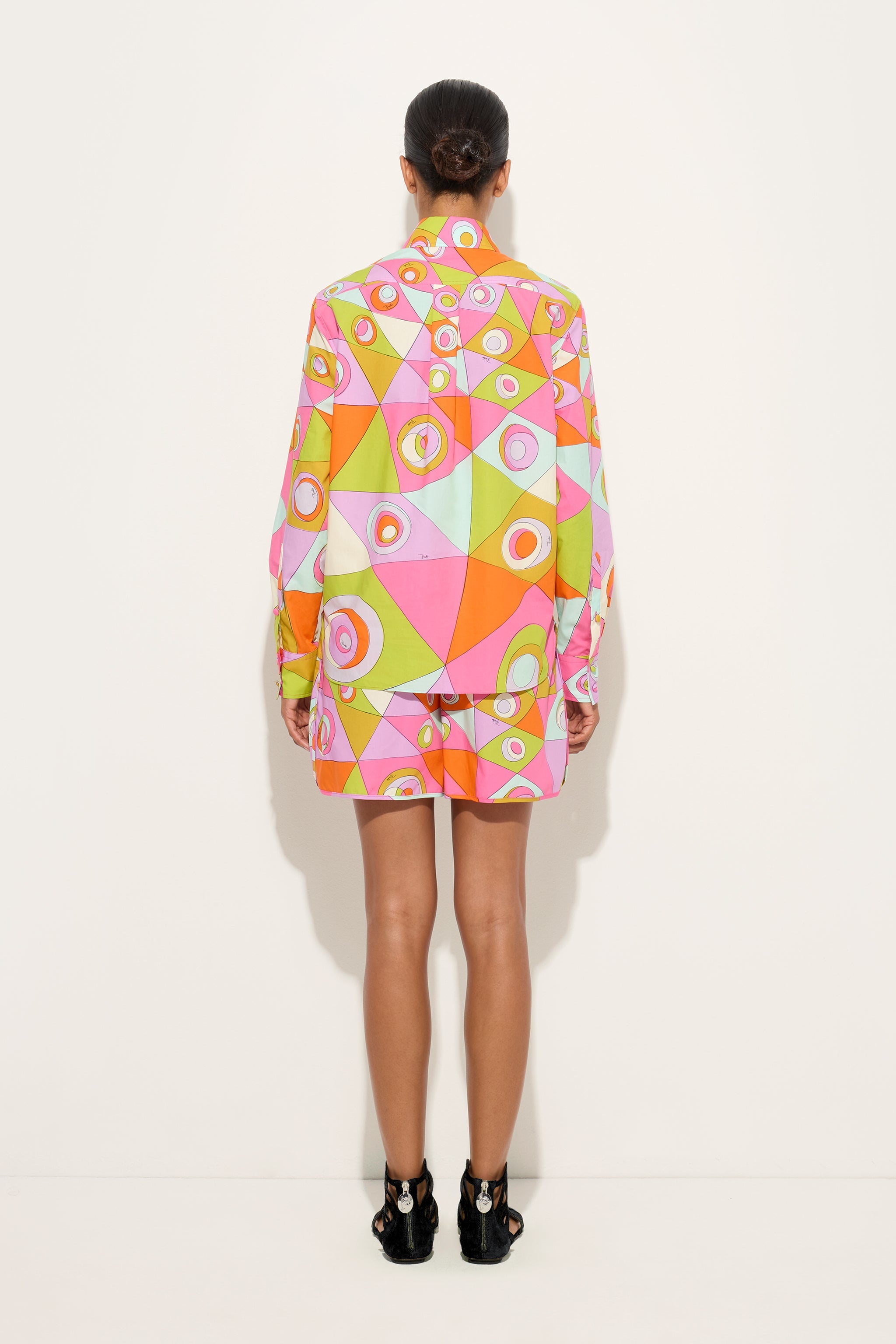Emilio Pucci Occhi short coton multicolore