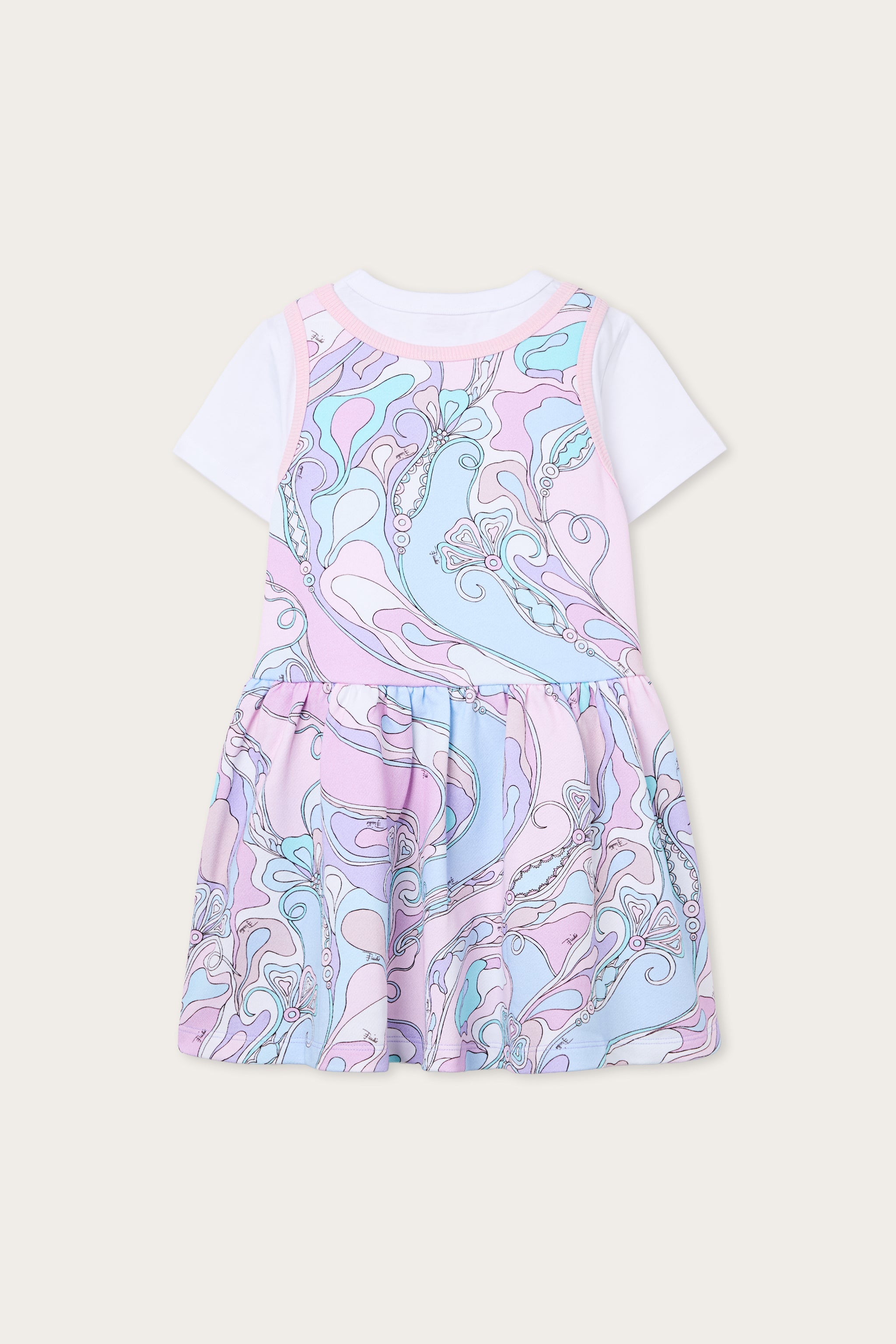 Emilio Pucci Orchidee robe fille rose coton