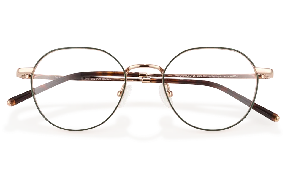 Clémence & Margaux La Coco lunettes de vue Doré hexagonale