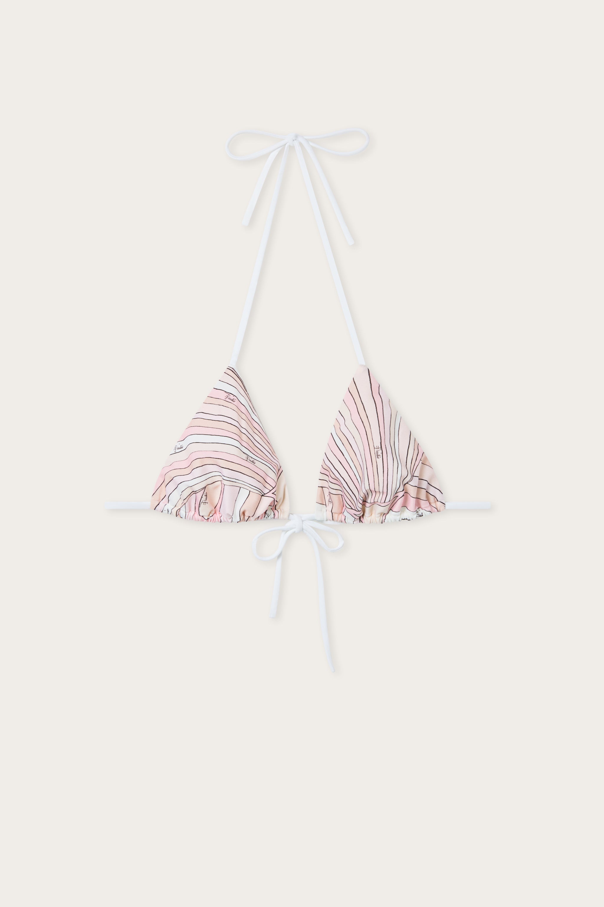 Emilio Pucci BIKINI top triangle Iride lycra rose nude