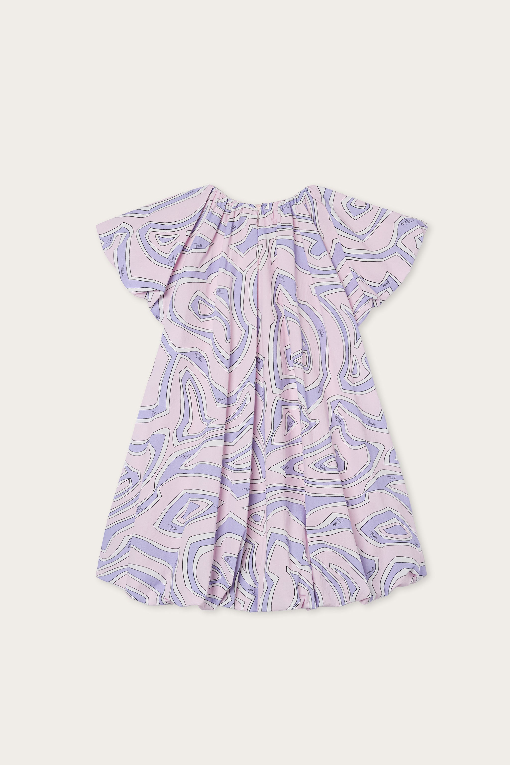 Emilio Pucci Labirinto robe coton rose lilas 4Y