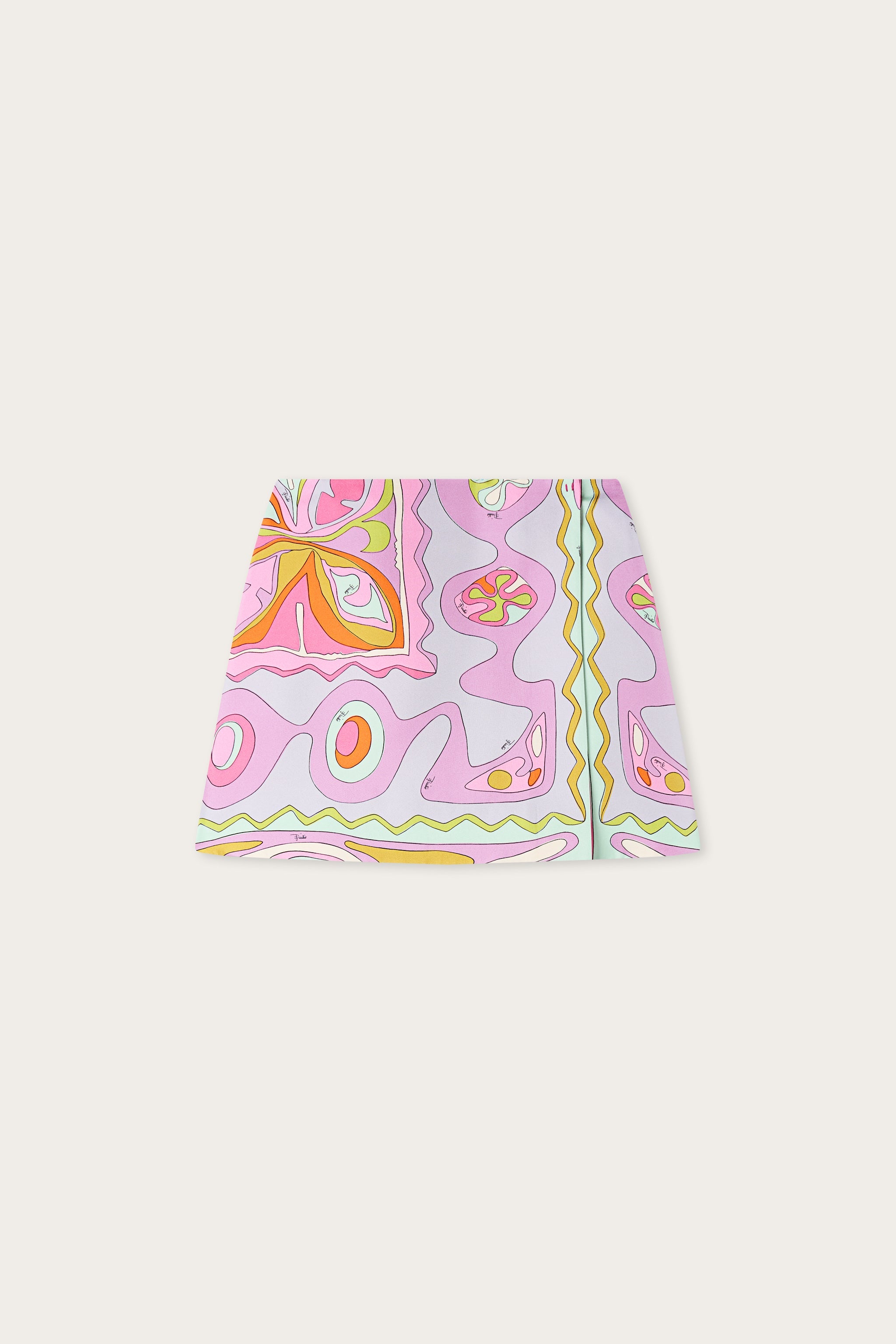 Emilio Pucci Angoli jupe soie multicolore boutons
