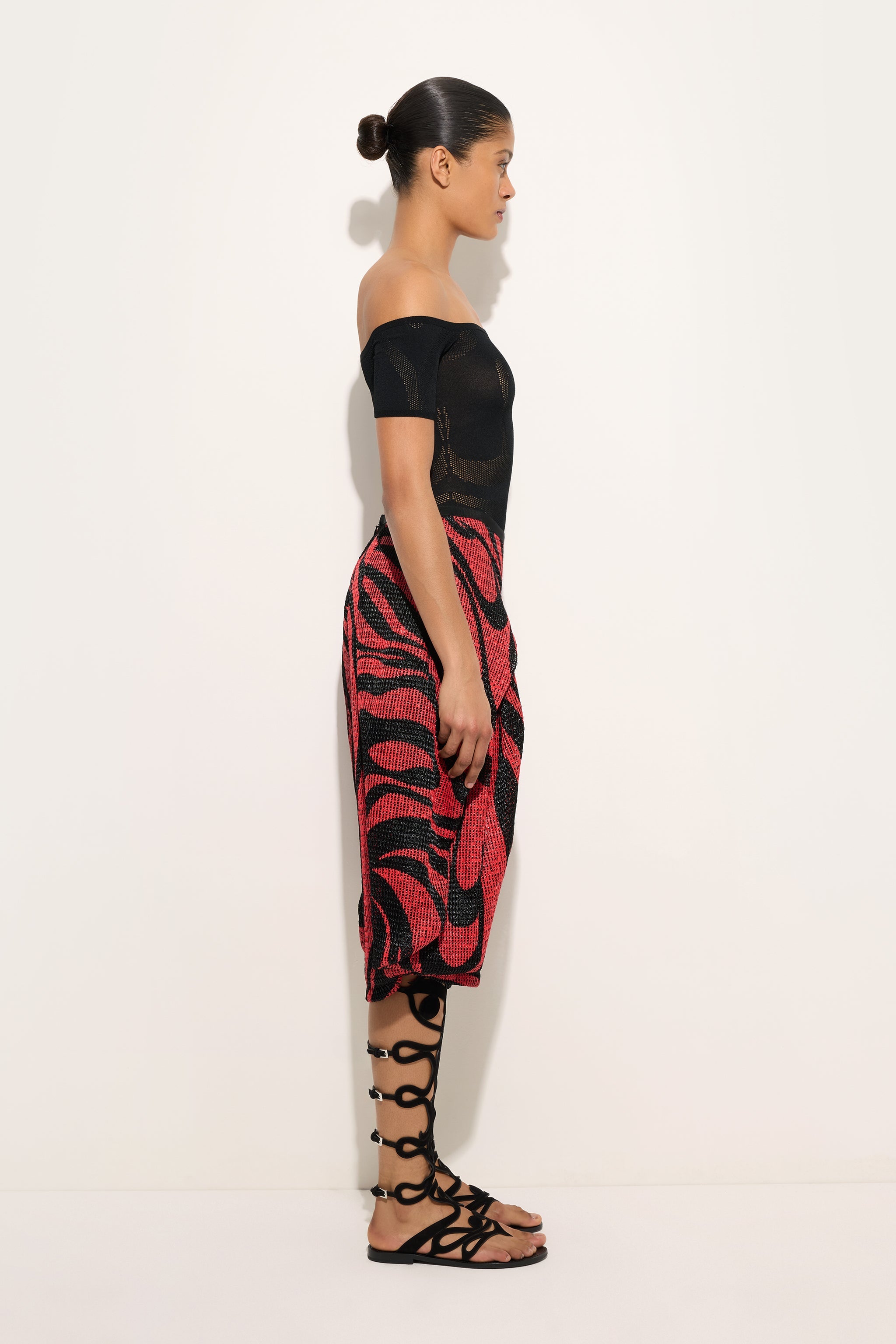 Emilio Pucci Marmo pantalon large noir corail