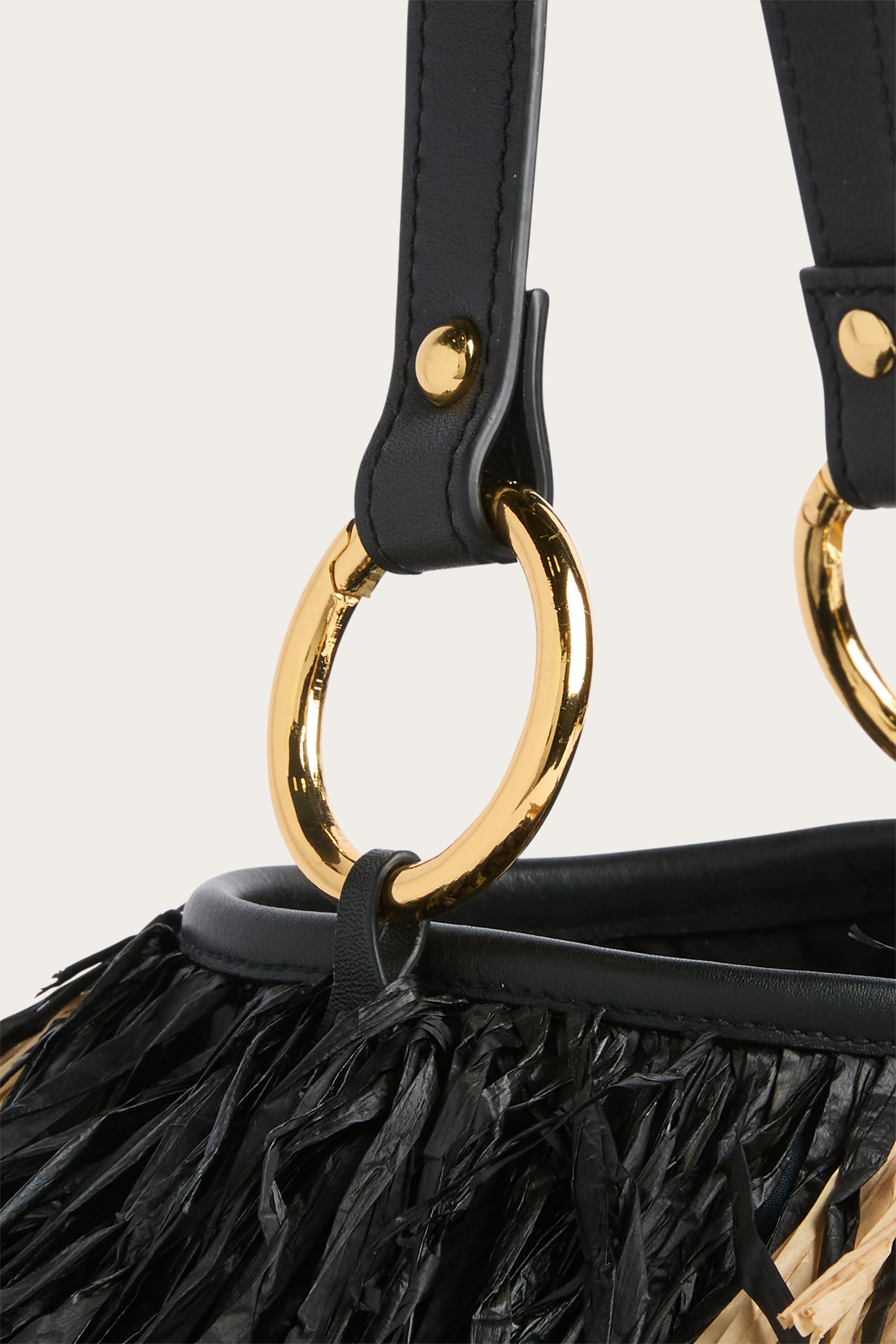 Emilio Pucci Capriccio sac en raphia naturel noir OS