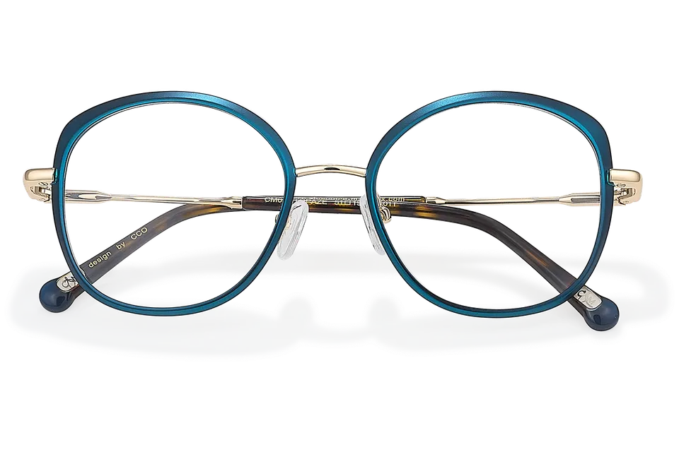 Clémence & Margaux Topaze lunettes de vue noir doré moderne